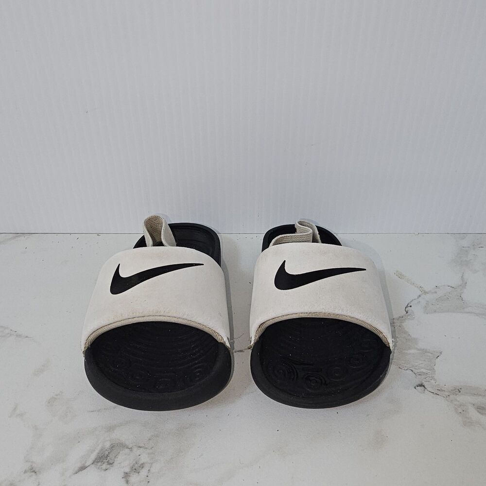 NIKE Baby/Toddler Size C5 Slide (WHITE/BLACK-BLACK-WHITE)